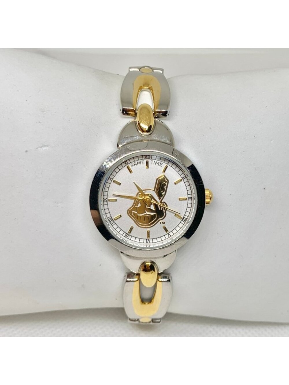Game time women Quartz wrist Watch 28mm two Tone adjustable links running